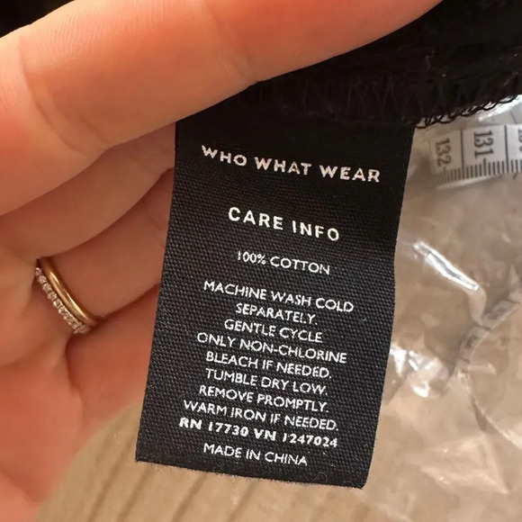 Who What Wear Black Tie Top - Picture 7 of 7